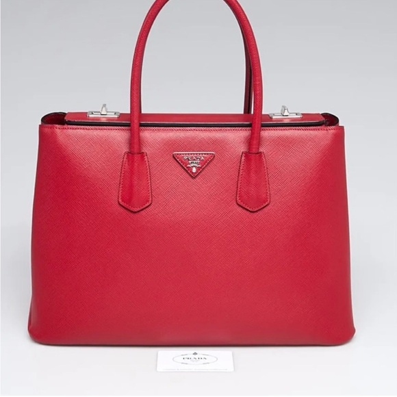 PRADA Saffiano Cuir Leather Twin Tote Bag 🌹 - Picture 9 of 9